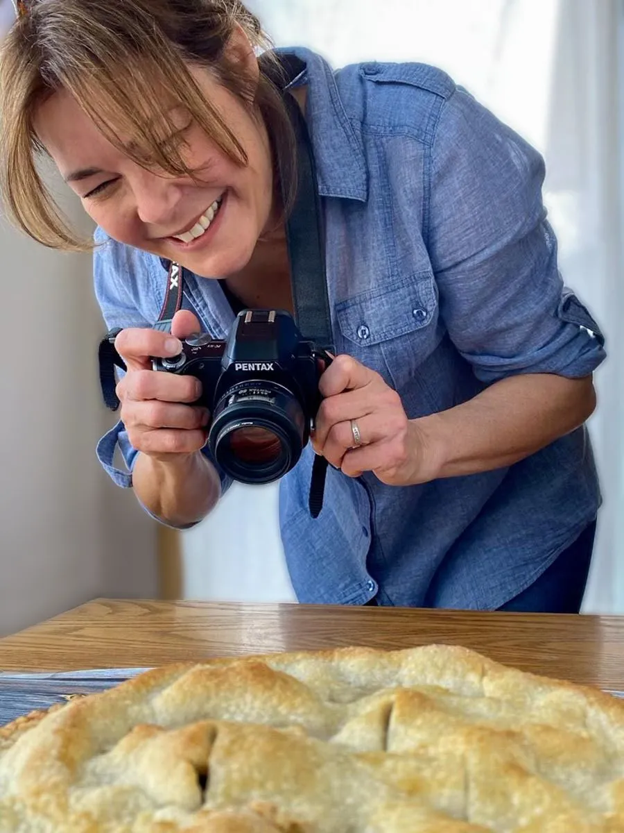 Terri photographing her creations